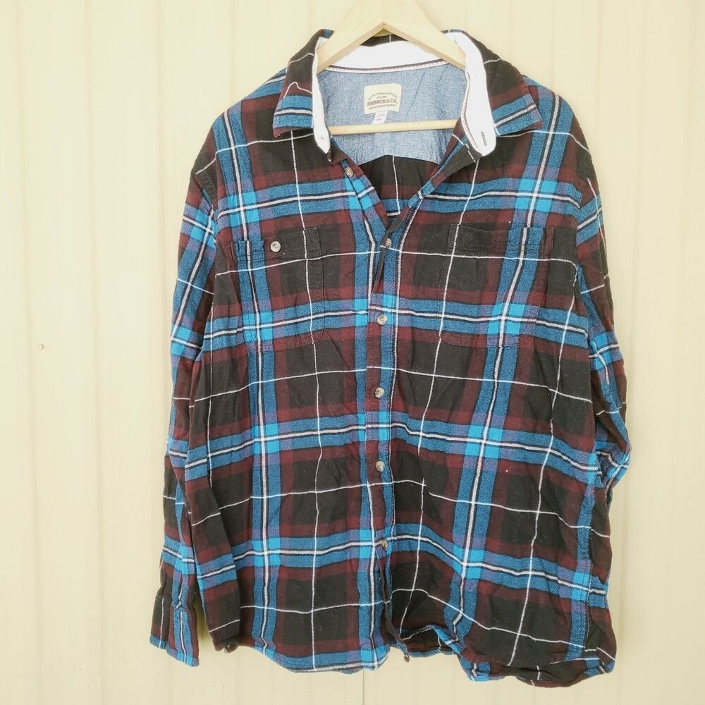 RoadBlock Shirt Mens  Plaid Long Sleeves Button Up Size XXL